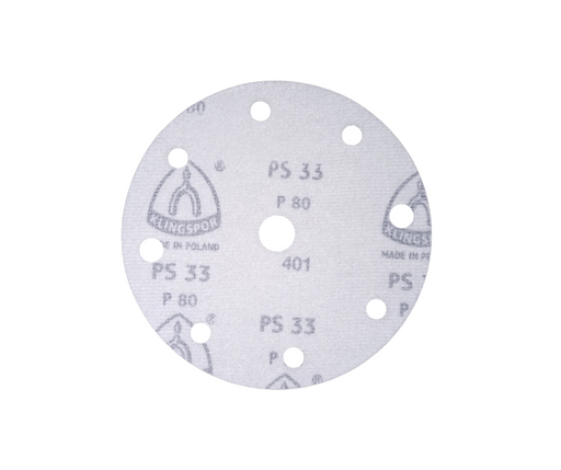 Klingspor Abrasive Discs, 60 Grit, 150mm, PS33CK, GLS1- 8 Holes (Pack of 5) - BPM Toolcraft