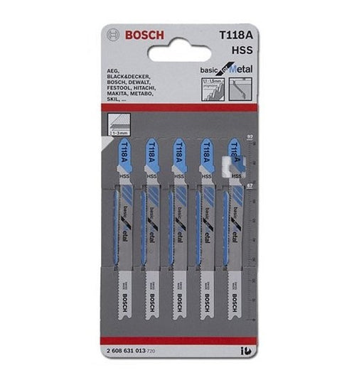 Bosch | Jigsaw Blade T118A for Metal 5Pk - BPM Toolcraft
