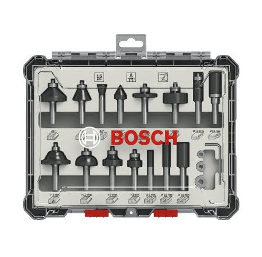 Bosch | Router Bit Set 15Pc 1/4" Shank - BPM Toolcraft