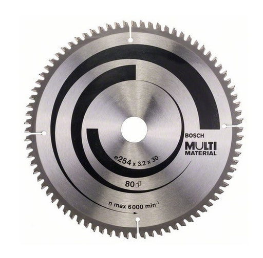 Bosch | Circular Saw Blade 254 x 30mm x 80T Top Precision for Multi-Material - BPM Toolcraft