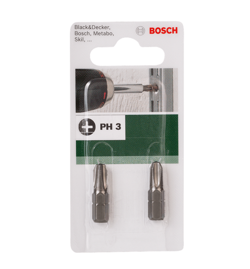 Bosch | Screwdriver Bit PH3 X 25mm 2Pk - BPM Toolcraft
