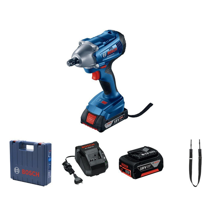 Bosch Professional | Cordless Impact Wrench GDS 250-LI + 2 x 3,0Ah Batteries + Charger (Online Only) - BPM Toolcraft