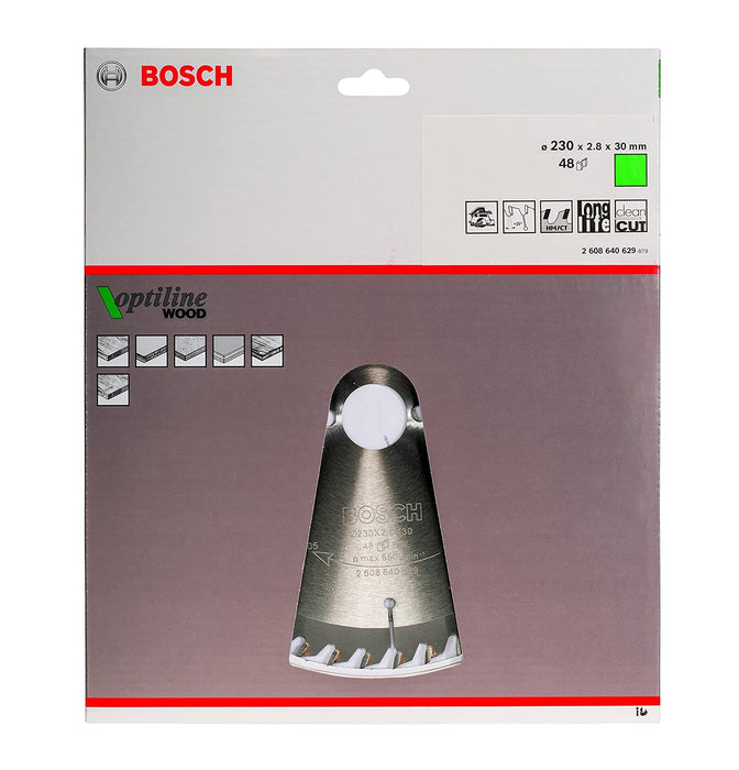 Bosch | Circular Saw Blade 230 x 30mm x 48T Optiline for Wood