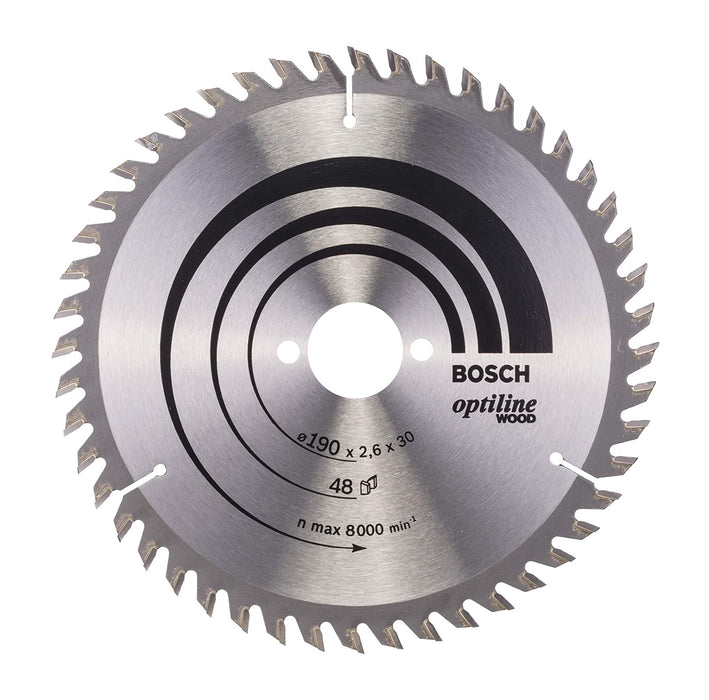 Bosch | Circular Saw Blade 190 x 30mm x 48T Optiline for Wood