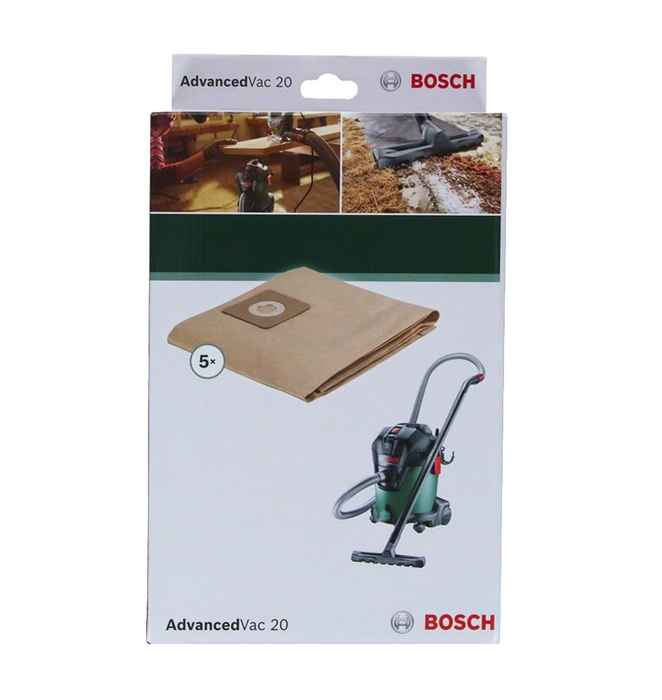 Bosch | Filter Bag Paper for AdvancedVac 20 5Pc - BPM Toolcraft