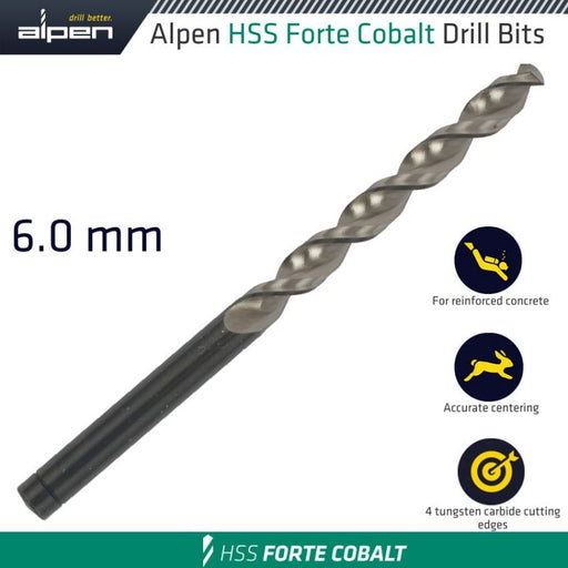 Alpen | Cobalt Drill Bit 6,0mm | ALP18306 - BPM Toolcraft