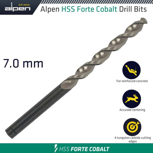 Alpen | Cobalt Drill Bit 7mm | ALP18307 - BPM Toolcraft