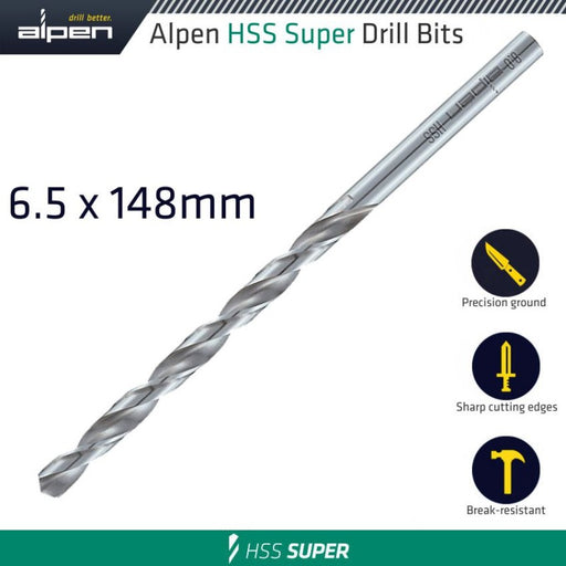 Alpen | HSS Super Drill Bits 6.5X148mm - BPM Toolcraft
