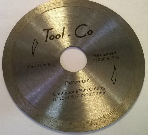 Tool-Co | Diamond Blade Continuous Rim Porcelain | 115mm - BPM Toolcraft