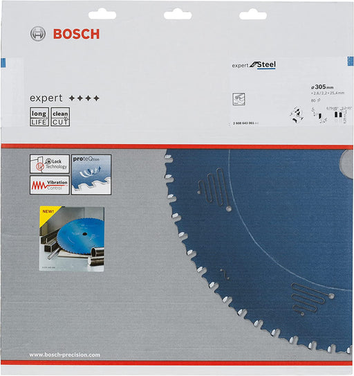 Bosch | Circular Saw Blade Ø-305mm 80T Expert for Steel - Dry Cutting - BPM Toolcraft