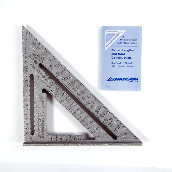 Swanson | Speed Square, Aluminium, Metric, 250mm c/w Blue Book - BPM Toolcraft