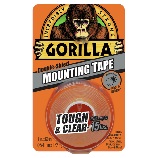 Gorilla mounting tape clear 25.4mm x 1.52m - BPM Toolcraft