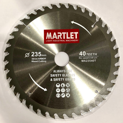 Martlet Circular Saw Blade 235 x 40t 30mm Bore - BPM Toolcraft
