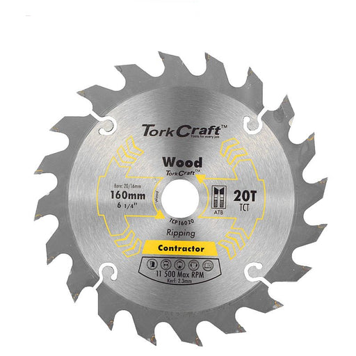 Tork Craft | Saw Blade TCT 160x20T 20/16mm General Purpose - BPM Toolcraft