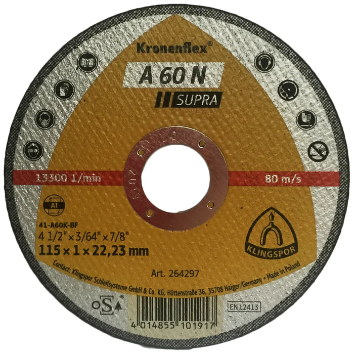 Klingspor | Cutting Disc 115 X 1 X 22,23mm Aluminium 25Pc