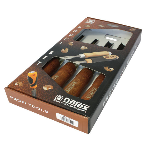 Narex | Gouge Set Firmer Wood Line-Plus Set of 4 - BPM Toolcraft