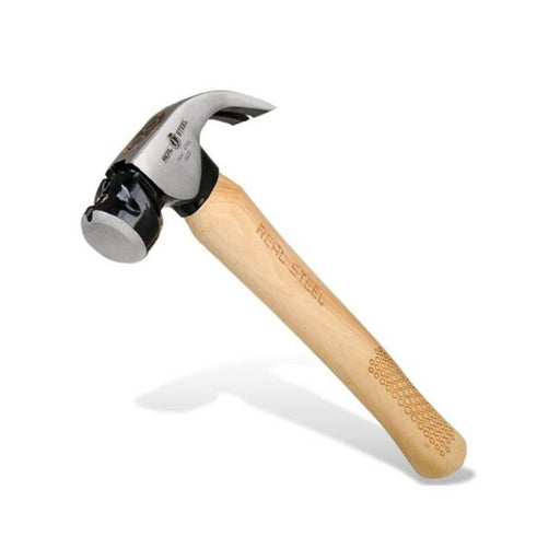 Real Steel | Hammer, Claw, Curved, 450g 16oz Hickory Handle - BPM Toolcraft