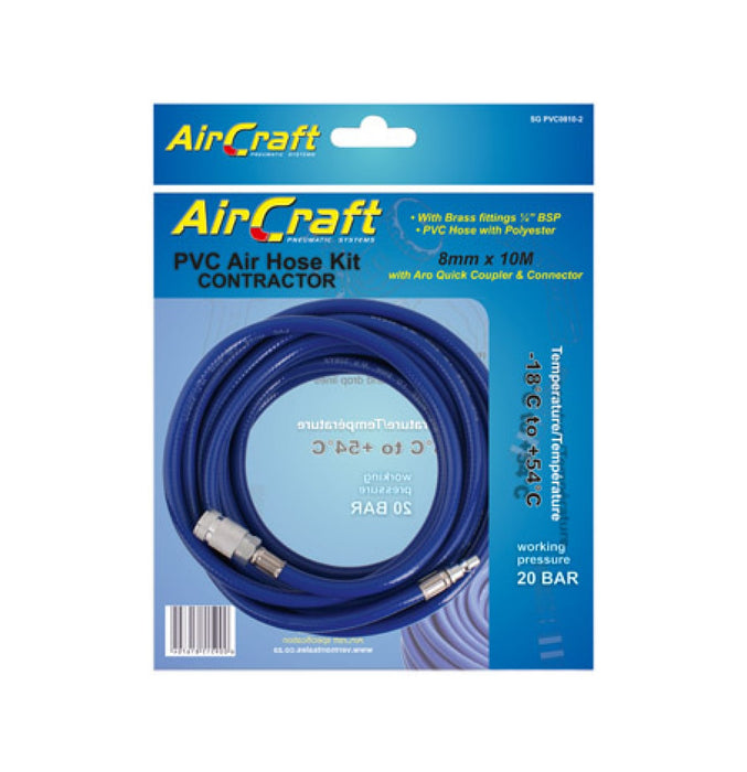 AirCraft | PVC Hose 8mm x 10m with ARO Quick Coupler & Connector