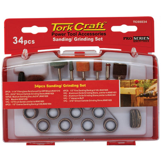 Tork Craft | Mini Sanding & Grinding Set 34Pc (Online Only) - BPM Toolcraft