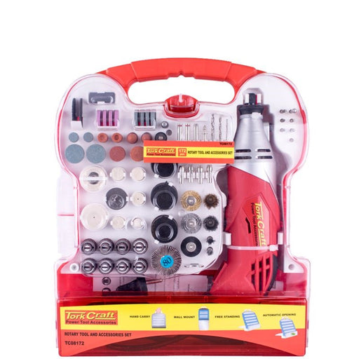 Tork Craft | Mini Rotary Tool, 170W, with 172Pc Accessory Kit - BPM Toolcraft