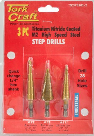 Tork Craft | Step Drill Set 3Pc - BPM Toolcraft