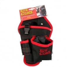 Tork Craft | Tool Pouch 2 pockets with belt clip - BPM Toolcraft