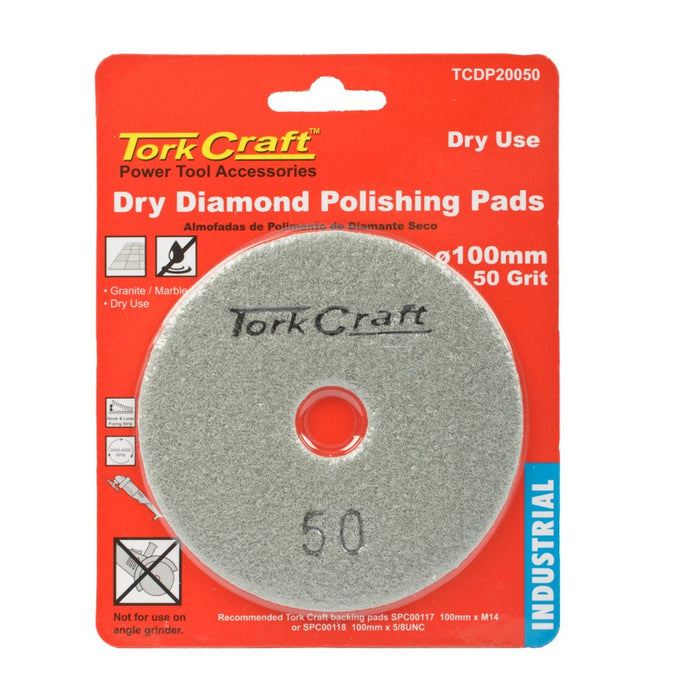 Tork Craft | Polishing Pad 100mm Diamond 50G Dry Use