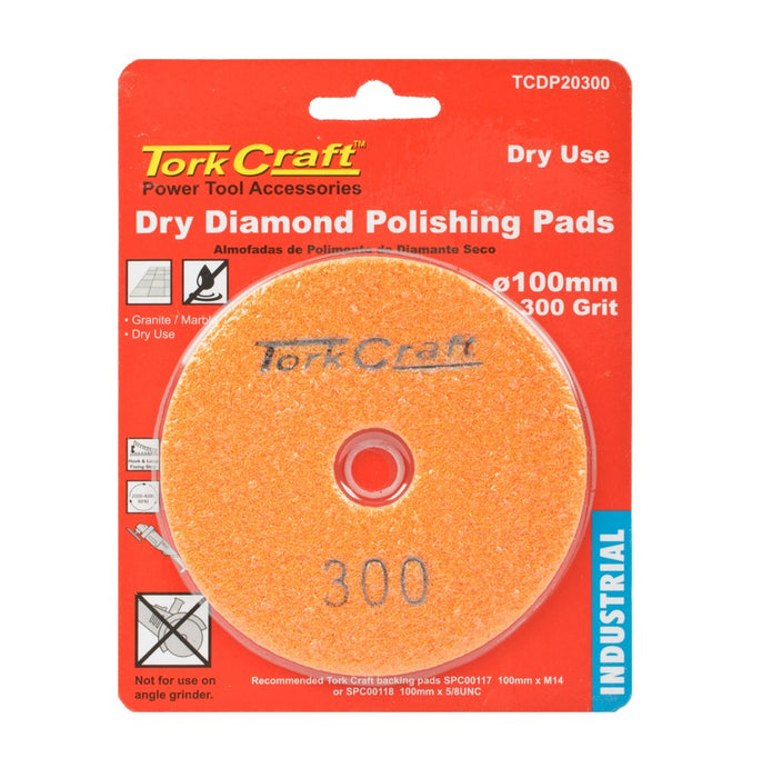 Tork Craft | Polishing Pad 100mm Diamond 300G Dry Use