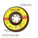 Tork Craft | Flap Sanding Disc 115mm 80grit Angled - BPM Toolcraft