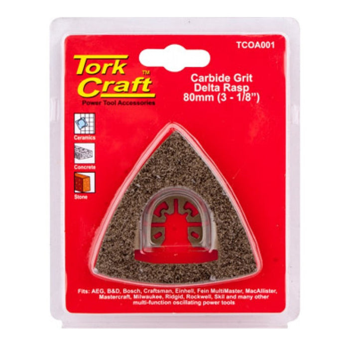 Tork Craft | Quick Change Carbide Grit Delta Rasp 80mm (3-1/8")