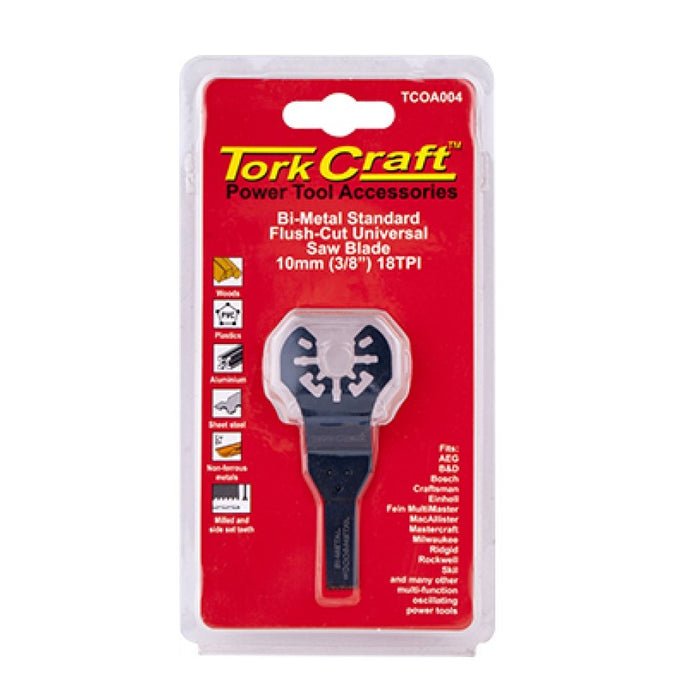 Tork Craft | Quick Change Oscillating Flush Cut Metal Saw Blade 10mm (3/8") 18Tpi