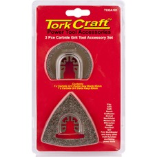 Tork Craft | Quick Change Oscillating Carbide Grit Accessory Kit 2Pc - BPM Toolcraft