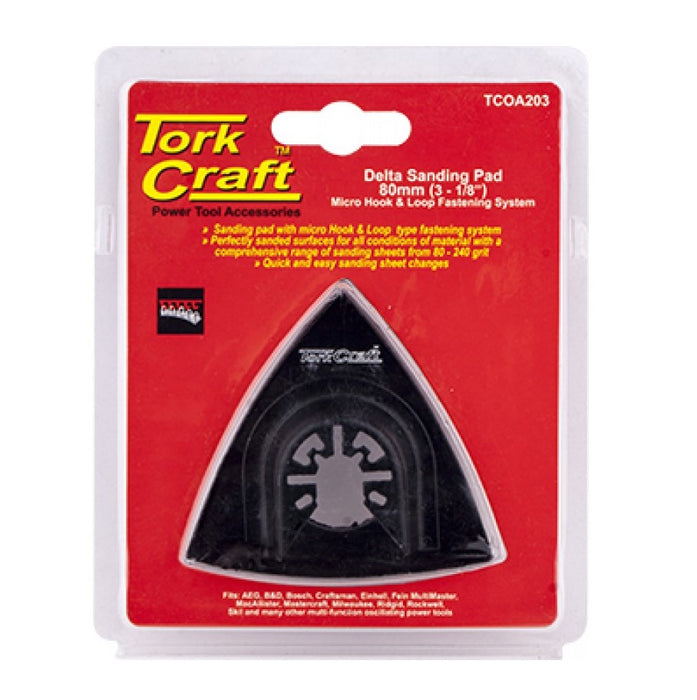 Tork Craft | Quick Change Base 80mm Hook & Loop Delta Micro