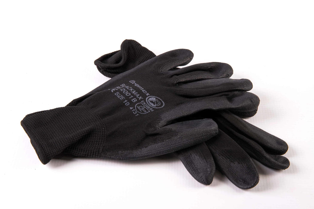 Dromex | Blackmax Gloves PU Palm Coated Size 8 SAF00273 - BPM Toolcraft
