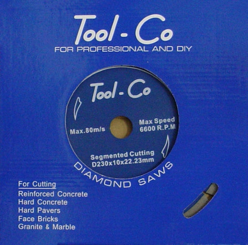 Tool-Co | Diamond Blade Segmented Standard 230mm - BPM Toolcraft