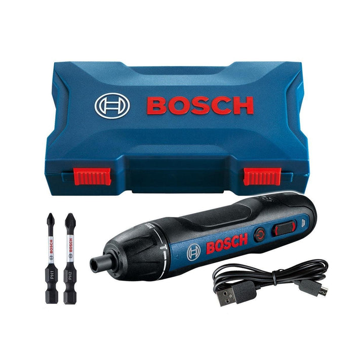 Bosch Professional | Cordless Screwdriver Go II Kit Push Start - includes USB charge cable+ 2 x Bits - BPM Toolcraft
