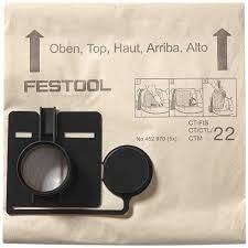 Festool | Filter Bags for CT 22 Dust Extractor 5Pk (Online only) - BPM Toolcraft