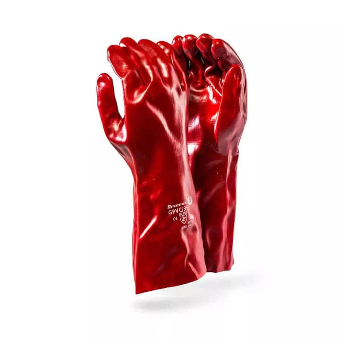 Dromex | Gloves PVC Red Std GPVC/35 (Smooth)