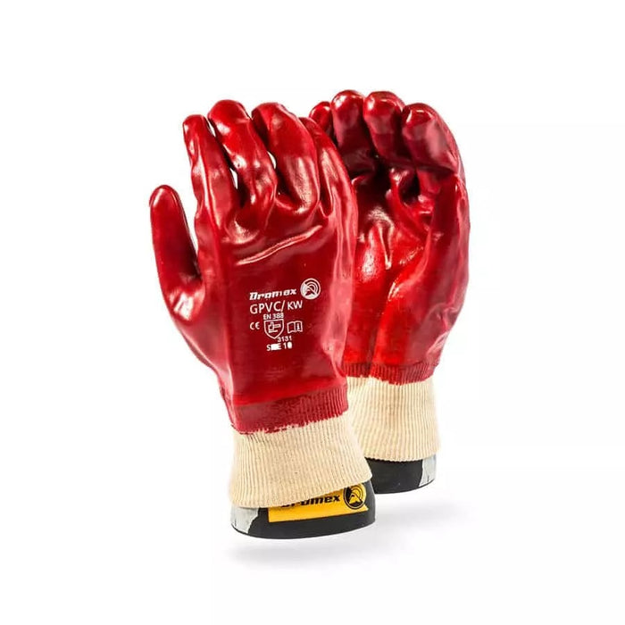 Dromex | Gloves PVC Red Std GPVC/KW (Smooth)