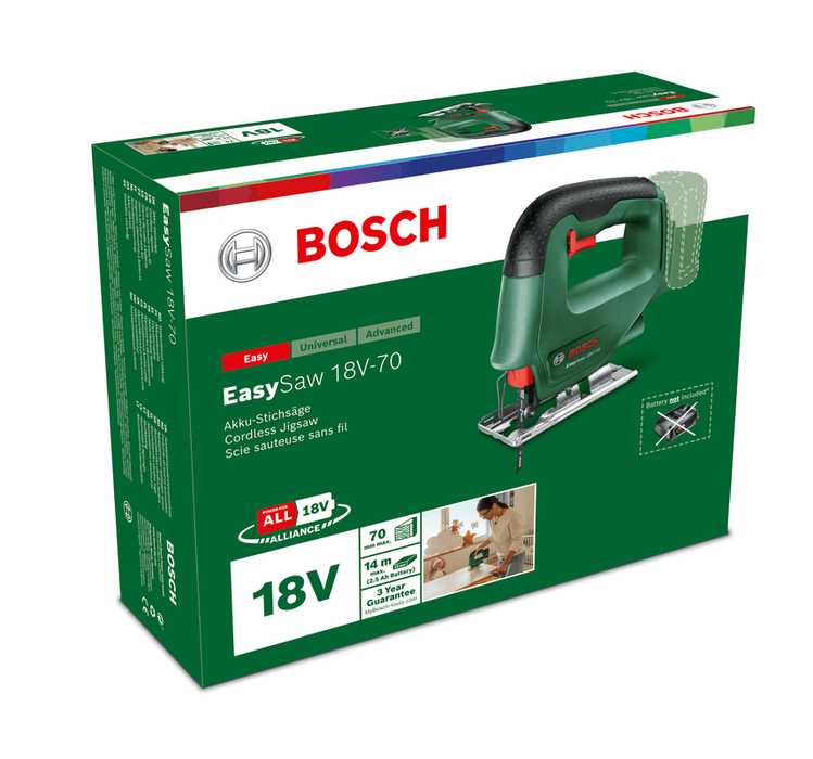 Bosch DIY | EasySaw 18V-70 Cordless Jigsaw Solo (Online Only) - BPM Toolcraft
