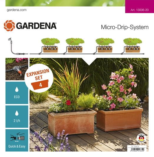Gardena | Micro-Drip Extension Set, 4 Planters