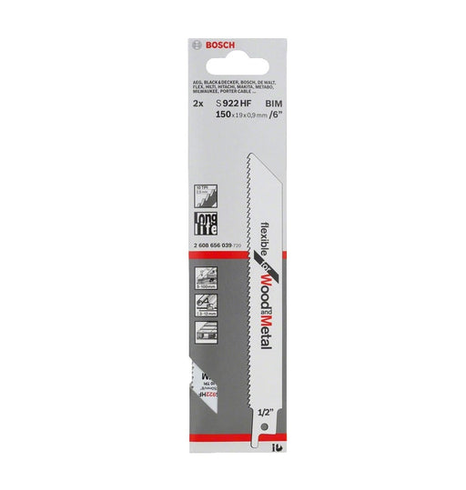 Bosch | Reciprocating Saw Blade S 922 HF Flexible for Wood & Metal - BPM Toolcraft