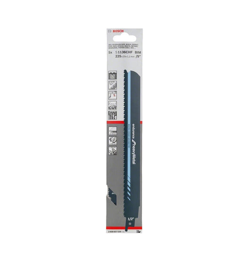 Bosch | Reciprocating Saw Blade S 1136 CHF for Heavy Metal 5Pk - BPM Toolcraft