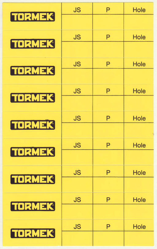 Tormek | Replacement Parts Profile Record Label Set - BPM Toolcraft